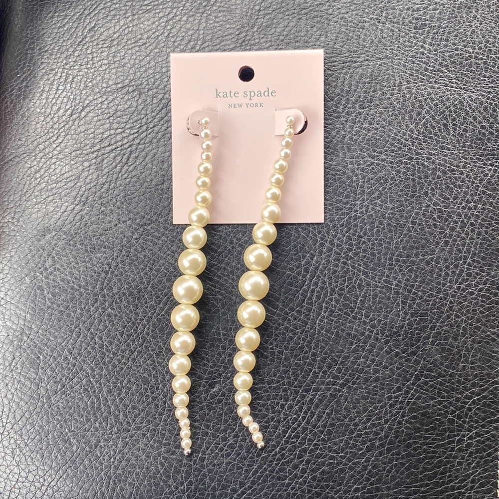 Kate Spade Modern Pearls Linear Earrings NEW!